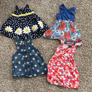 Floral and Polka Dot Kids Dress Set